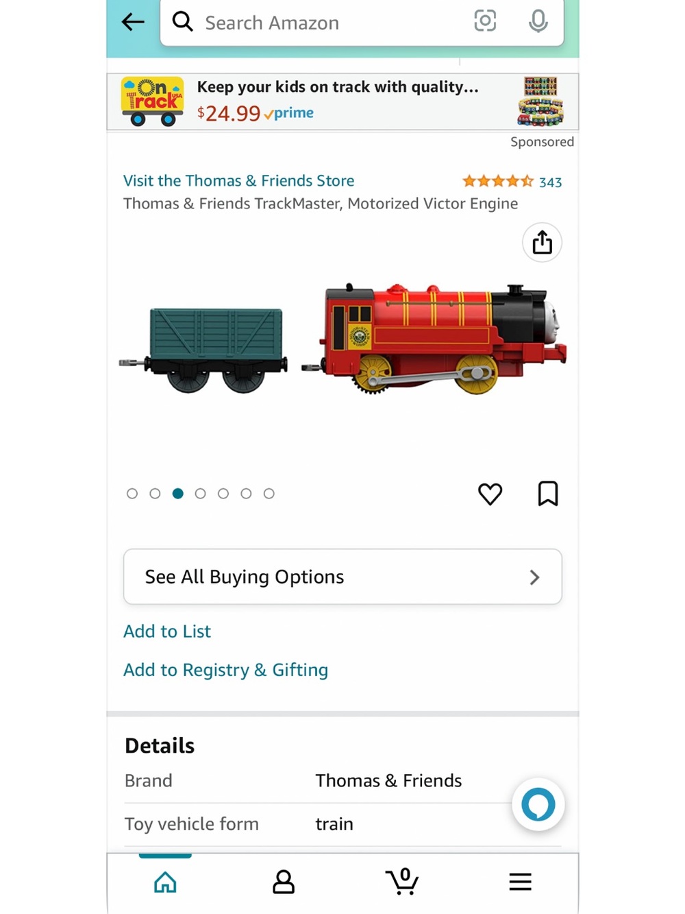 Thomas & Friends TrackMaster, Motorized Victor Engine - Picture 5 of 5